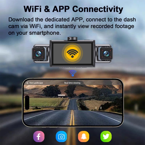 Drive360 Pro™ – 4-Channel Smart Dash Cam with 24h Parking Monitor