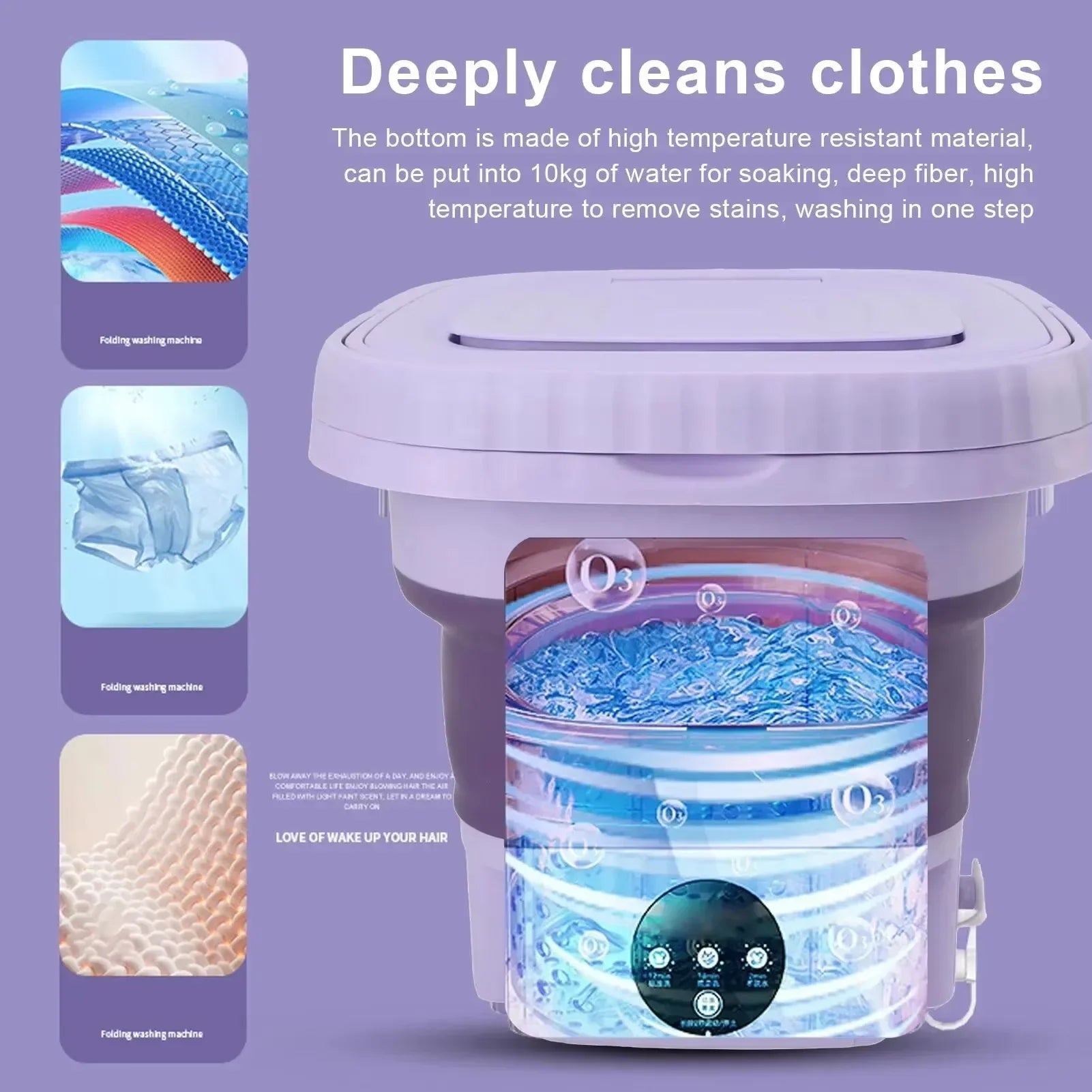 8L Portable Foldable Washing Machine – Mini Laundry Washer & Spin Dryer