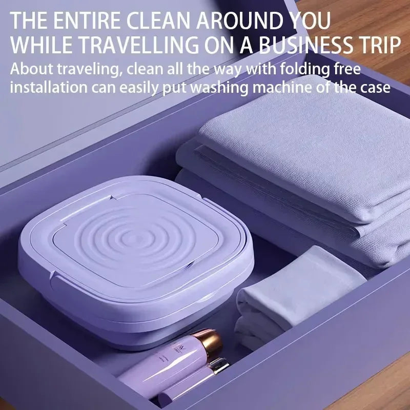 8L Portable Foldable Washing Machine – Mini Laundry Washer & Spin Dryer