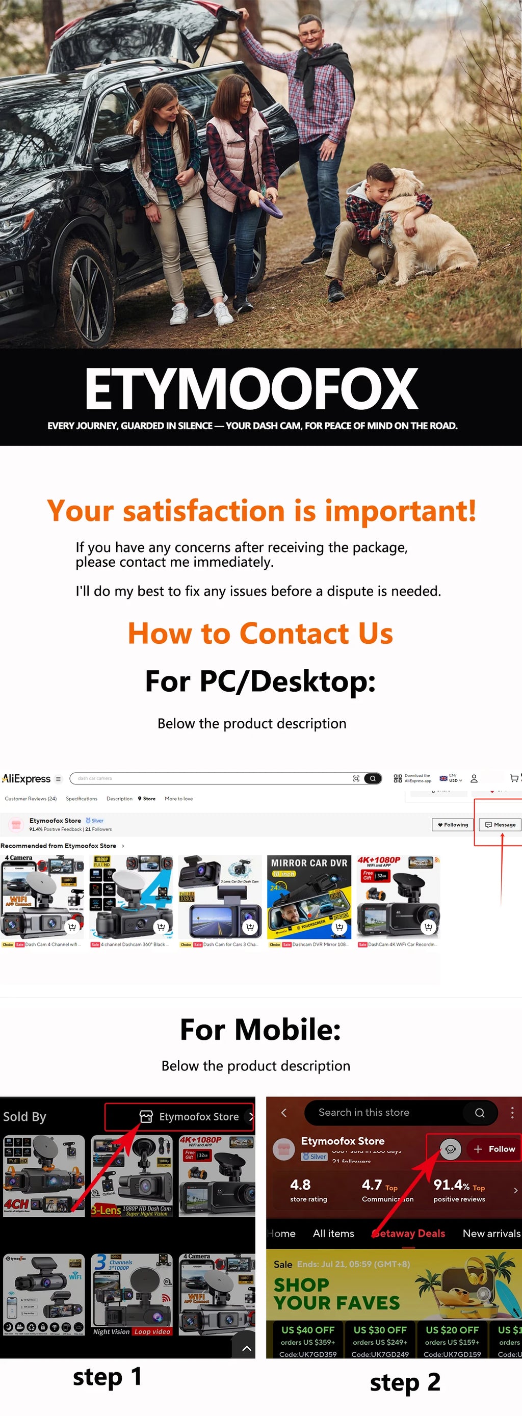 Drive360 Pro™ – 4-Channel Smart Dash Cam with 24h Parking Monitor