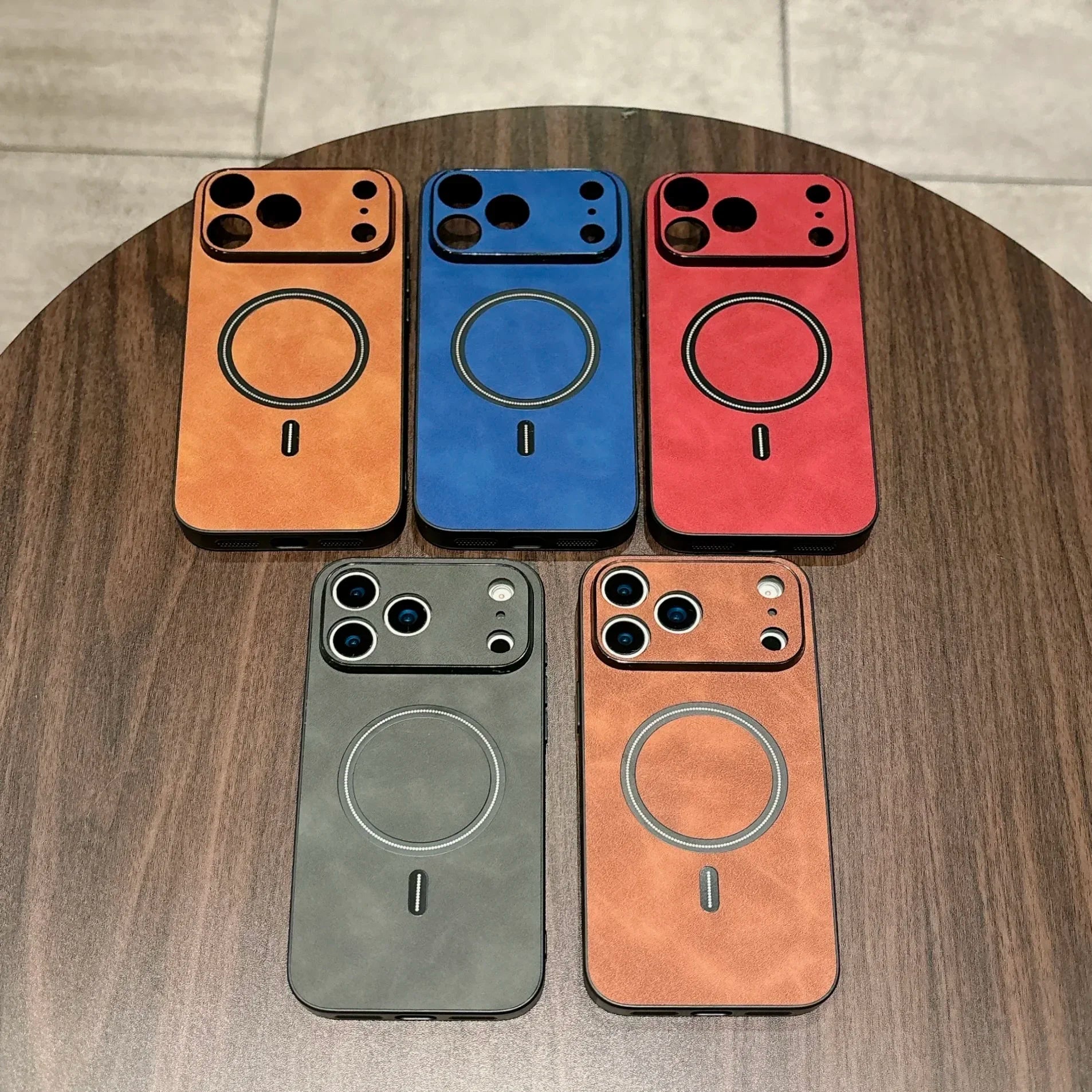 MagSafe Leather Protective Case for iPhone 17 Pro Max (Full Camera Guard)