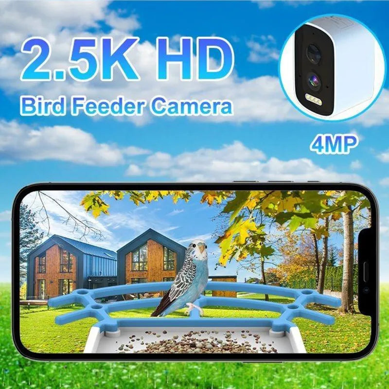 SkyView™ Smart Bird Feeder 1.5L (Solar Powered Camera + AI Recognition) Full Color Night Vision Pet Products