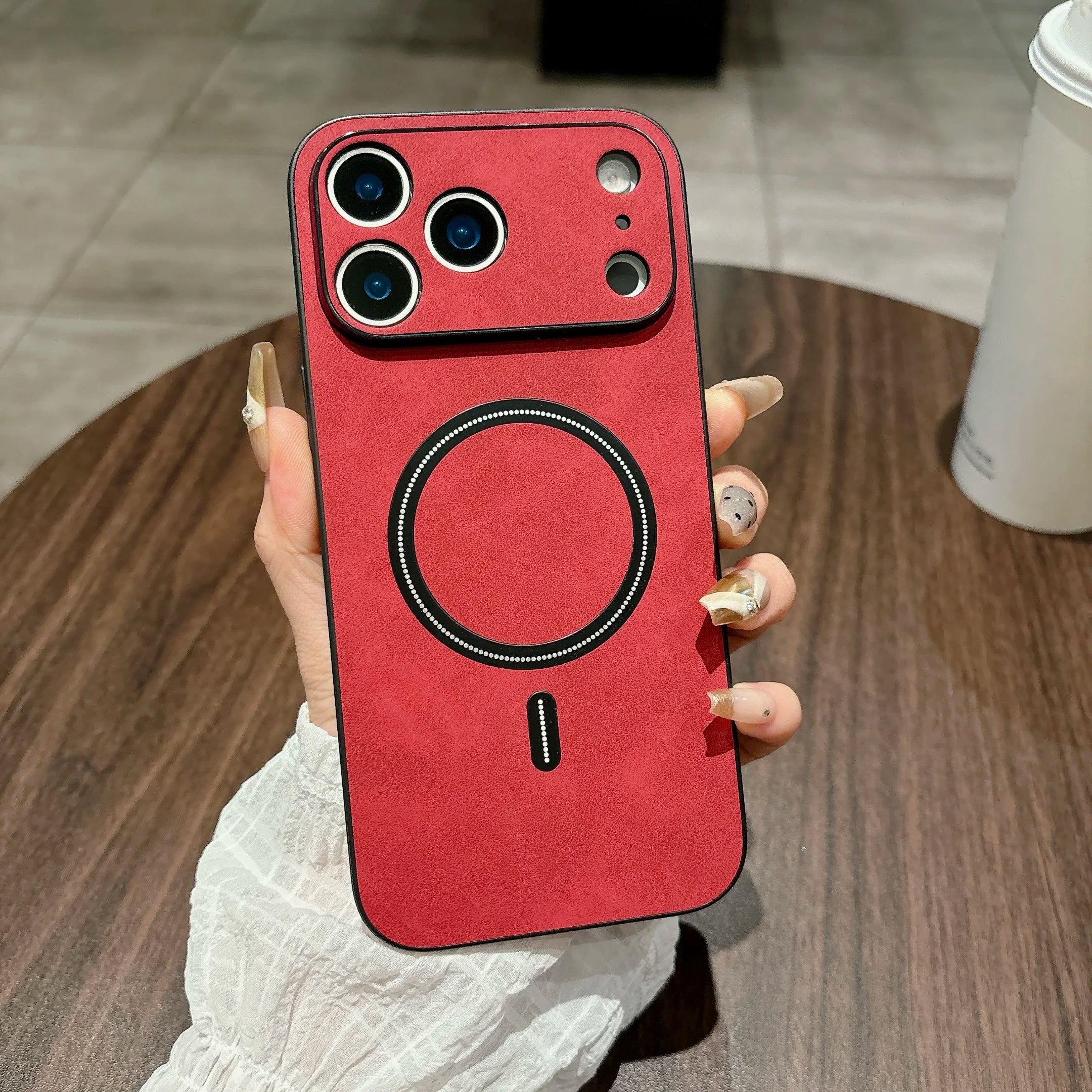 MagSafe Leather Protective Case for iPhone 17 Pro Max (Full Camera Guard)